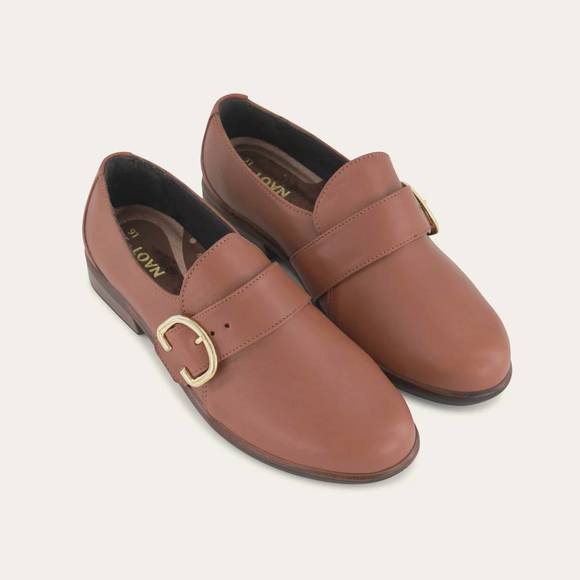 NEW NAOT women's viscol buckle loafers - medium in caramel leather - Picture 5 of 6